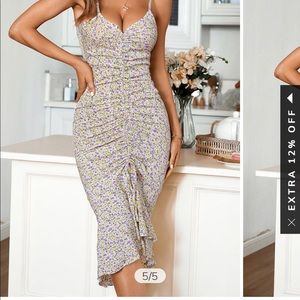 V-neck Adjustable Straps Slip Dress